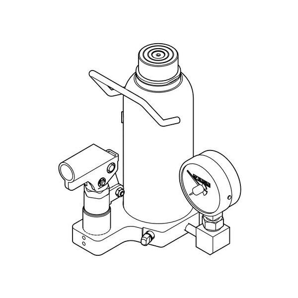 今野製作所(EAGLE イーグル) 圧力計付ダルマジャッキ(置針式) (旧型式：ED-100-PG-75H-100) D-100-PGH