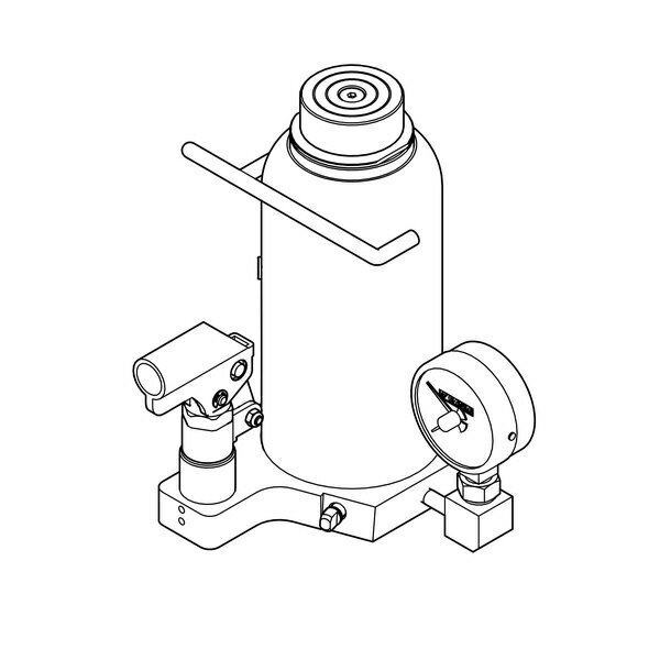 今野製作所(EAGLE イーグル) 圧力計付ダルマジャッキ(置針式) (旧型式：ED-200-PG-75H-200) D-200-PGH