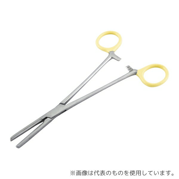 TAIYU(大祐医科工業) SPS-5014-Y チューブ鉗子(カラーコーティング) 先端アヤ筋 イエロー
