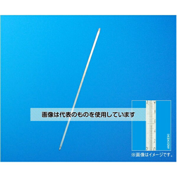 安藤計器製工所 足長精密棒状温度計(水銀)0～100℃(0.5)全長450mm 1-62-1 入数：1本