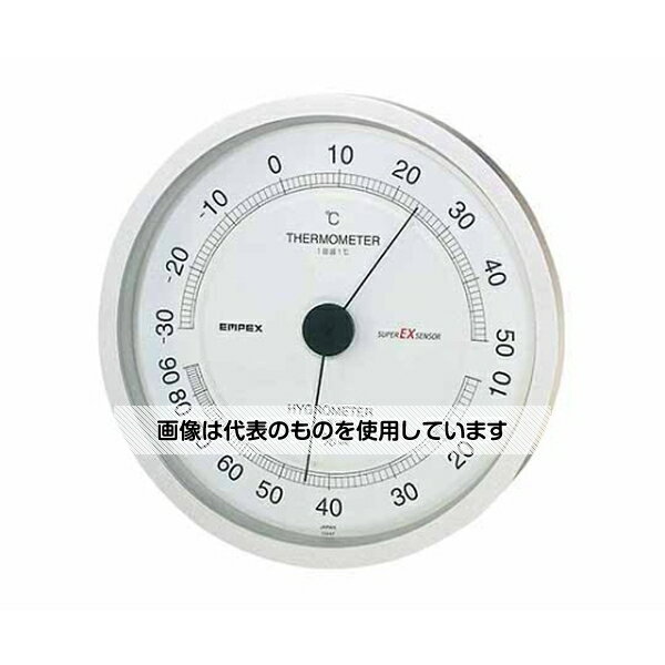 エンペックス気象計 スーパーEX高品質温・湿度計162×29mm300g(ディスプレイ箱)シャインシルバー EX-2747 入数：1個