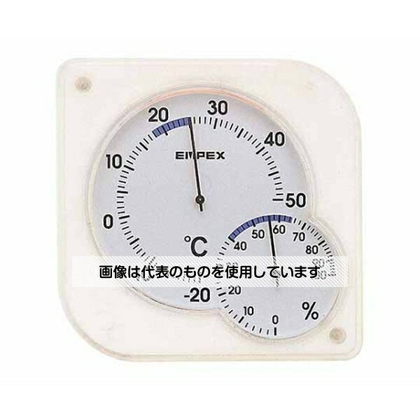 エンペックス気象計 シュクレmidi温・湿度計76×75×13mm35g(ブリスター)クリアホワイト TM-5601 入数：1個