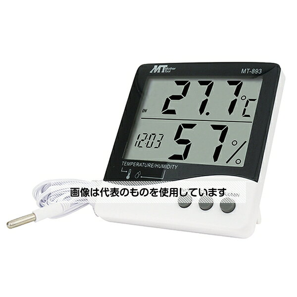 【アズワン AS ONE】分析・特殊機器 公害・環境機器 環境測定その他 ●コンフォート(快適マーク)表示機能 ●MAX/MIN値表示機能 ●アラーム機能付 ●IN/OUT機能付 ●時計機能付 商品の仕様 ●測定範囲：温度／(IN)0〜50℃(OUT)-40〜70℃、湿度／15〜95％RH ●分解能：温度(IN/OUT)(0.1℃)湿度(1％)RH ●精度：温度±1℃(15〜35℃)(IN/OUT)左記以外±2℃湿度±5％RH ●電源：単4形乾電池×1 ●電池寿命：約1年 ●サイズ：101(W)×108(H)×25(D)mm約154g ●外部センサ：5φ×18mm ●付属品：単4形電池×2・取扱説明書・OUTPUTセンサーコード(3m) ●JANコード：4986702303402 【※ご注意ください】商品は代表の画像を使用しています。