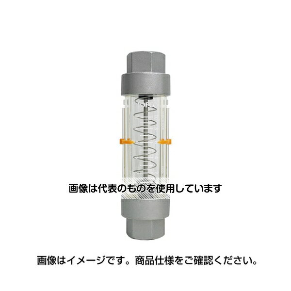 【アズワン AS ONE】分析・特殊機器 公害・環境機器 気象観測機器 ●ばね機構を用いた小型面積式流量計 ●取付姿勢の制約なし 商品の仕様 ●流体：水 ●流量レンジ：2〜20L／min ●接続口径：Rc3／4 ●流量精度：±5％ofF.S ●使用最高圧力：0.5MPa(G) ●使用流体温度：MAX100℃ ●面間寸法：130mm ●材質：フィッティング／SCS13、テーパー管／PSU、Oリング／FKM ●※流れ方向下→上以外の場合は配管上満水でご使用ください。 【※ご注意ください】商品は代表の画像を使用しています。