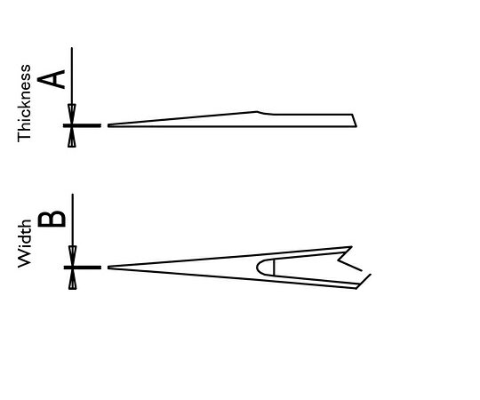 DUMONT DUMONTバイオロジーピンセット厚み0.01/幅0.05mm 0209-55-PO 入数：1本
