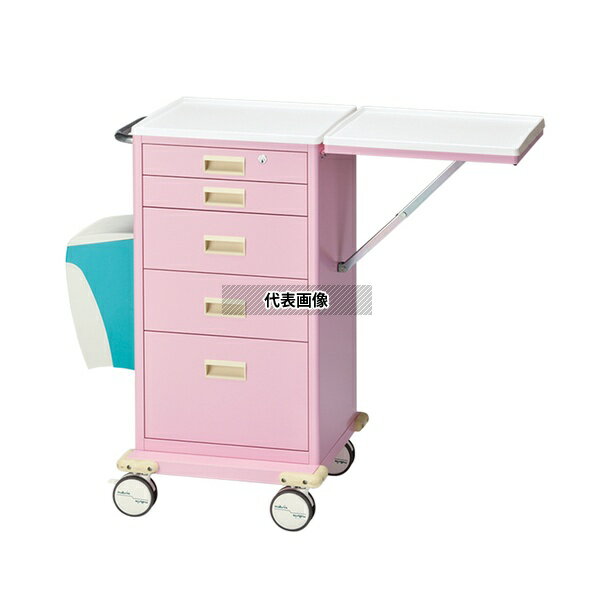 ナビス(アズワン) CMCD-P カラフルミニカート(ダストボックス付) ピンク 703×554×955