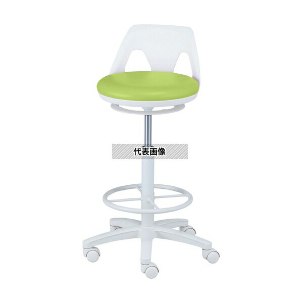 ナビス(アズワン) NV-RG-W ナースチェア(ラクーン/ワイド)リング付き グリーン