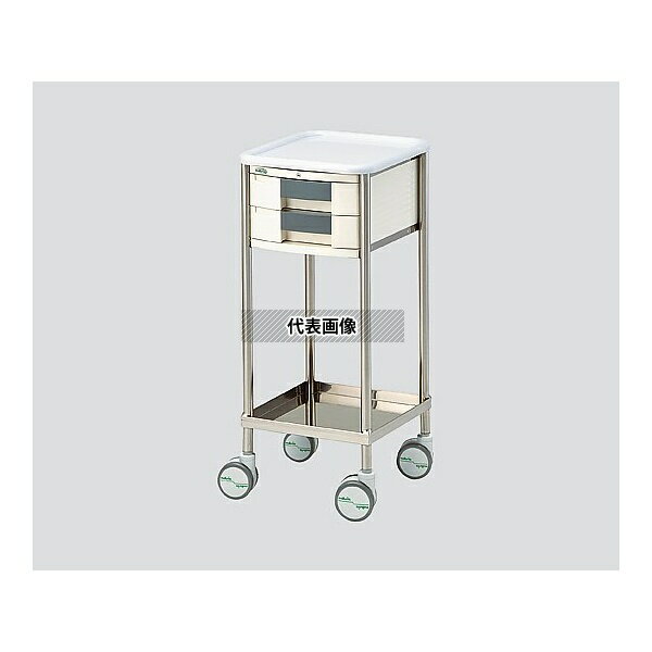 ナビス(アズワン) NM-A404H ナビスメイトワゴン A4引出し黒タイプ 補助天板無し 364×398×867mm