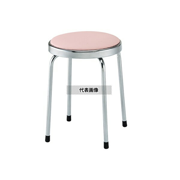 ナビス(アズワン) PB-2 回転スツール ピンク 425×425×465mm