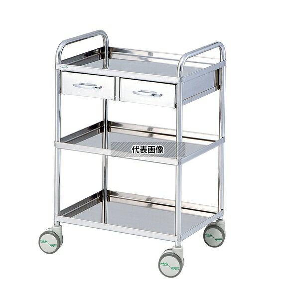 ナビス(アズワン) W6045T 枠付き回診車(3段) 603×453×927mm