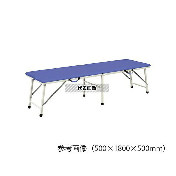 ナビス(アズワン) TPE-M50PB 折りたたみ診察台 500×1800×550mm ライトブルー