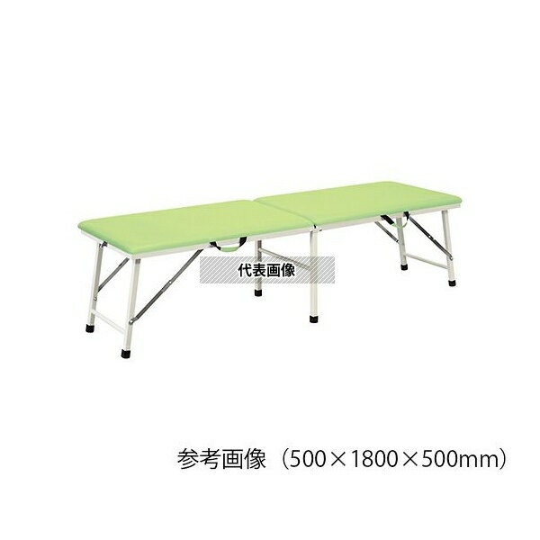 ナビス(アズワン) TPE-M50LG 折りたたみ診察台 500×1800×550mm ライムグリーン