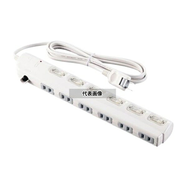 アズワン SK-6S02W OAタップ コード2m コンセント6個口