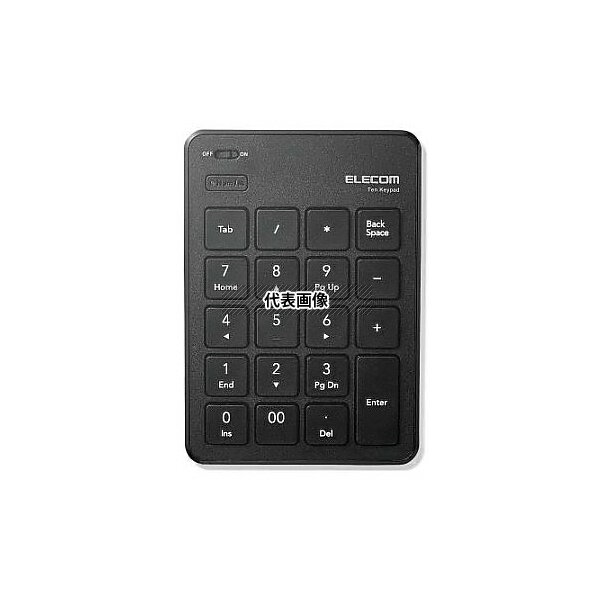 エレコム EA764AB-101 89x127x21mm ワイヤレステンキーボード