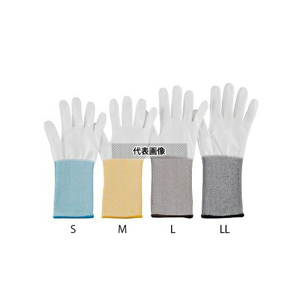 アズワン アズツール耐切創ロング手袋(レベル3・コート無) 茶 L