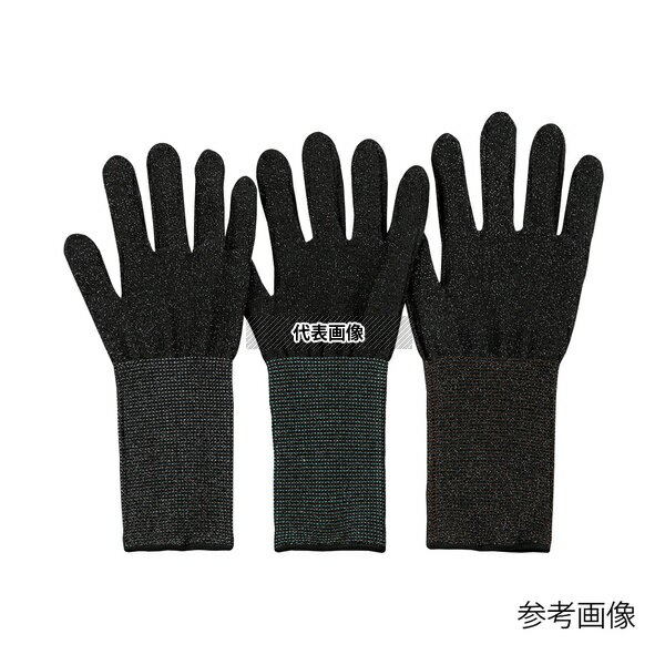 アズワン アズツール黒色耐切創ロング手袋(レベル5・コート無)M