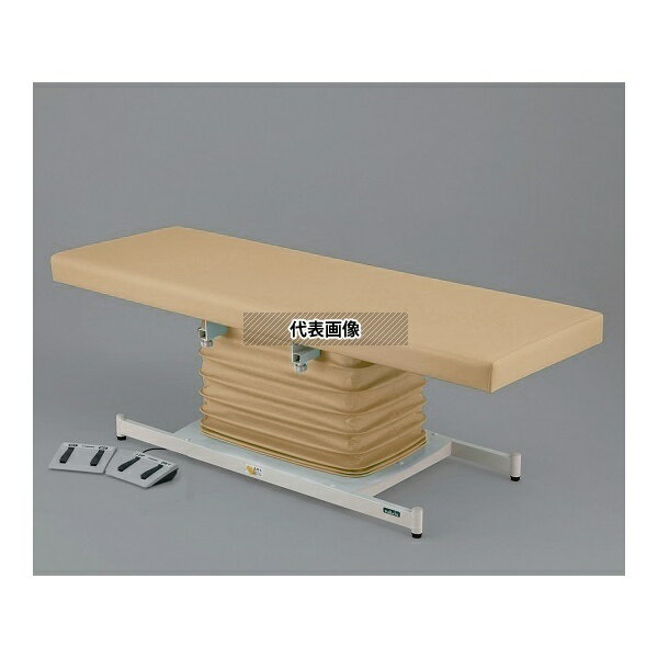 ナビス(アズワン) ATE-7019IV-M カラフル電動診察台 スタンダード メモリ付 700×1900mm アイボリー [配送制限商品]