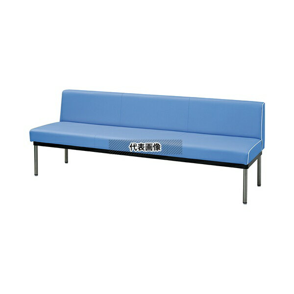 ナビス(アズワン) LS-14BV ロビーベンチ(夜光タイプ・背付き) グレープ [配送制限商品]