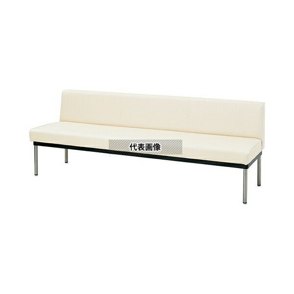 ナビス(アズワン) LS-16BW ロビーベンチ(夜光タイプ・背付き) ミルク [配送制限商品]