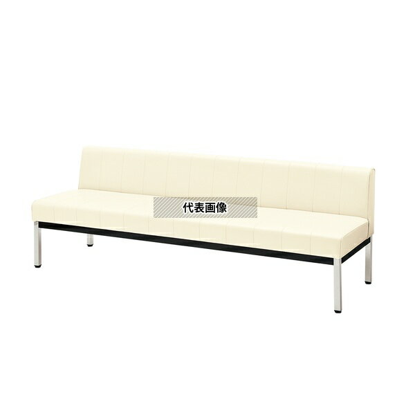 ナビス(アズワン) AS-1864WT ユニバーサルロビーベンチ(背付き) ミルク 1800×580×385/640 [配送制限商品]