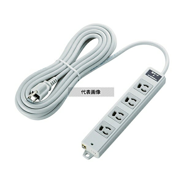 エレコム T-WRMK3450LG/RS 二重構造OAタップ 雷サージ 4口 5m