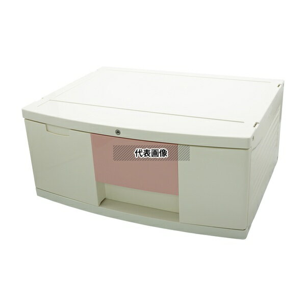 ナビス(アズワン) 302H トレイBOX(鍵付) A3用ピンク 470×360×205mm