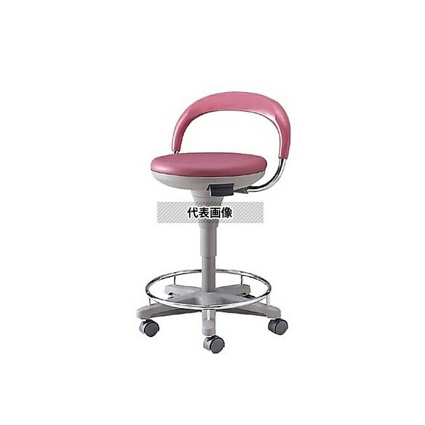 アズワン TSS-18RL マルチチェアー キャスター付き・リング付き・ハイタイプ ライトワイン