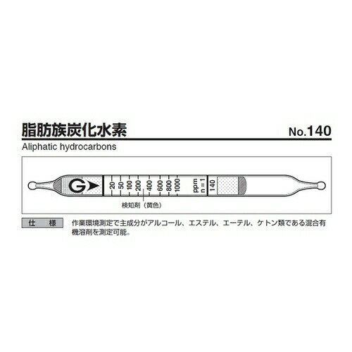 アズワン(AS ONE) ガス検知管 脂肪族炭化水素 140 1箱