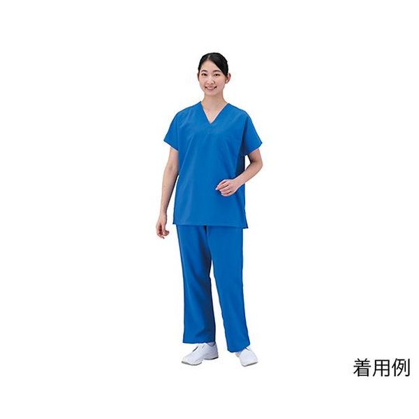 アズワン AS ONE ナビス看護・医療用品総合カタログ2022掲載商品 看護、介護用品＞ウエアー＞ナースウェア ●袖と肩のパーツを一体化することで肩回りの余分なストレスがなくオペに集中できる仕様となっています。 ●優れた吸汗・速乾性で長時間の着用でも快適です。 製品仕様 ●型番：136-91 L ●サイズ：L ●色：ブルー ●入数：1枚 ●材質：ポリエステル100％ ●工業洗濯可 ●制菌加工・透け防止・吸汗性・静電・防汚加工 ●寸法(cm)：着丈／71、胸囲／120、裄丈／38 ●テープ：パープル ●SEKマーク(赤) ●JANコード：4562158616275