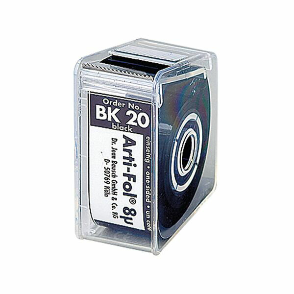 プレミアムプラスジャパン 8μ咬合紙アルティ・フォル ロールケース・片面 黒 BK20 1個