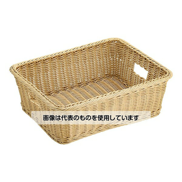 萬洋 樹脂脱衣かご手付アイボリー 中 入数：1個