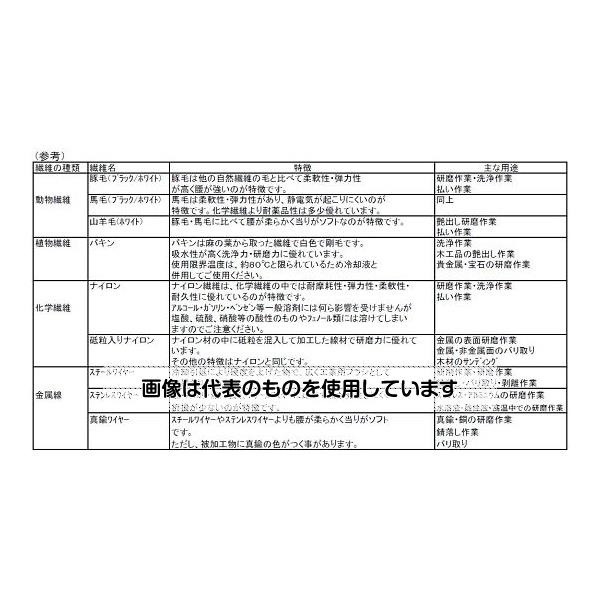 【アズワン AS ONE】実験室設備 工具類 工具、道具 ●金属の持つ腰の強さを利用して底・溝・角部をブラッシングできます。 商品の仕様 ●メーカー：ミニター ●型番：FC4573 ●直径：10mm ●高さ：10mm ●全長：54mm ●最大回転数：10,000rpm ●軸径：3mm ●材質：ステンレス ●線径：0.1mm ●エンド型 【※ご注意ください】商品は代表の画像を使用しています。