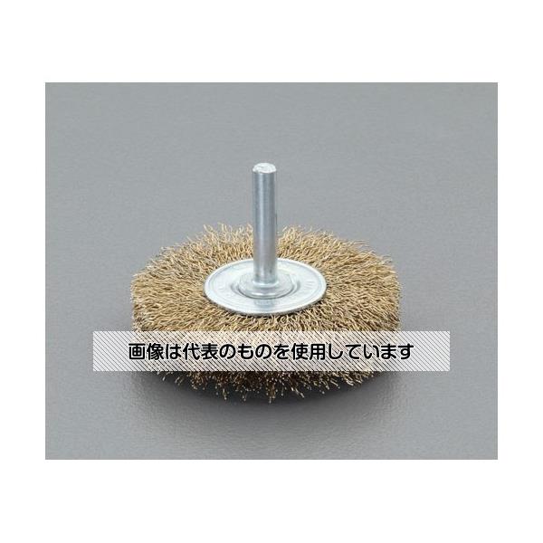 Thermometers - エスコ 50mm/6mm軸 軸付ブラシ(平型/スチール製) EA819BM-3 入数：1個