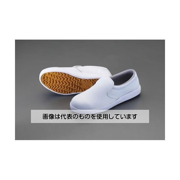 エスコ 22.5cm [耐油底]シューズ(白) EA910FG-22.5 入数：1足