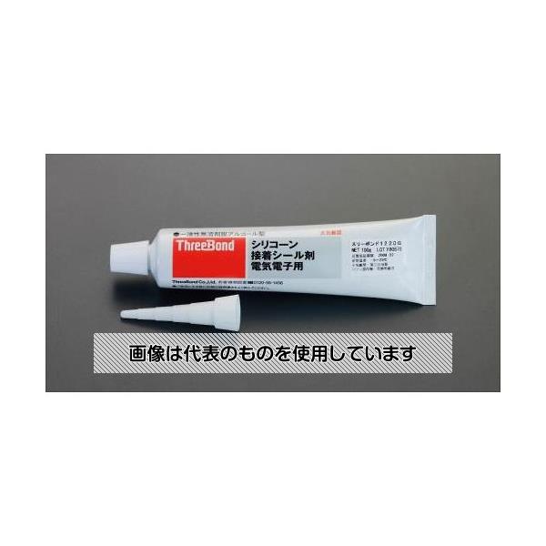 エスコ 100g シリコ-ン接着シール剤(電気電子用/白色) EA930AH-8 入数:1個