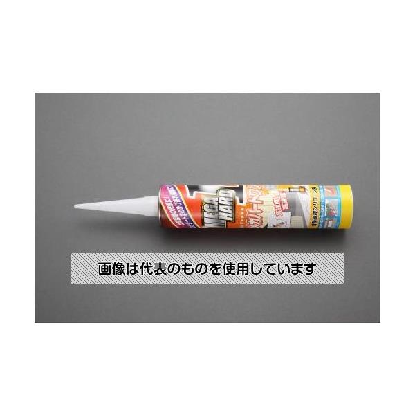 【アズワン AS ONE】実験室設備 工具類 工具、道具 ●衝撃に強い 独自配合により、強度と硬度に弾力性を持たせた弾性接着補修材を開発しました。 土間目地に使用するとヒールが食い込みにくく、ヒールの踏み抜き防止に最適です。 ●速硬化タイプ タックフリー約20分(23℃)なので、工期短縮に繋がります。 ●耐候性良好 主成分が変成シリコーンなので耐候性良好です。 ●市販コーキングガンで使用できます。 商品の仕様 ●容量：320mL ●外観：ペースト状、ライトグレー ●密度：1.40g/cm3 ●耐熱温度：-30〜90℃ ●粘度：23℃ 400Pa・s ●不揮発分：105℃ 3時間 95％ ●タックフリー：23℃ 20分 ●50％引張応力：1.00MPa ●硬化物物性 引張強さ：2.50MPa ●ダンベル3号 切断時の伸び率：350％ ●硬度：A55 ●安全・安心の JAIA F★★★★ ノンホルムアルデヒド配合 シックハウス13揮発性有機化合物不使用 ●用途：土間目地充填、ヒールの踏み抜き防止、倉庫や工場のコンクリート床のひび割れ補修、脆くなったコンクリート床などの接着補強、目地へのイタズラの防止に ●使用温度範囲：5〜35℃ 【※ご注意ください】商品は代表の画像を使用しています。