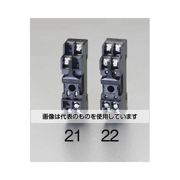 エスコ [2cスリムタイプ] リレー用ソケット(EA940MP-91～93H用) EA940MR-22 入数：1個