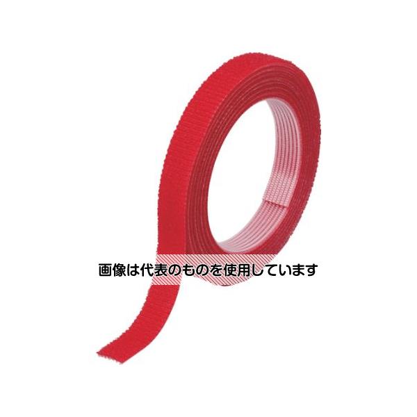 トラスコ中山 マジックバンド結束テープ両面 幅10mmX長さ10m赤 MKT-10100-R 入数：1巻