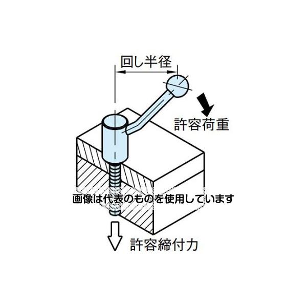 エスコ M10x50mm [スチール製 ]雄ねじテンションレバー EA948CA-93 入数：1個