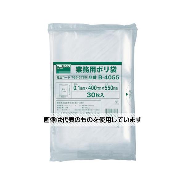 トラスコ中山 厚手ポリ袋 縦550X横400Xt0.1 透明(30枚入) B-4055 入数：1袋(30枚入)