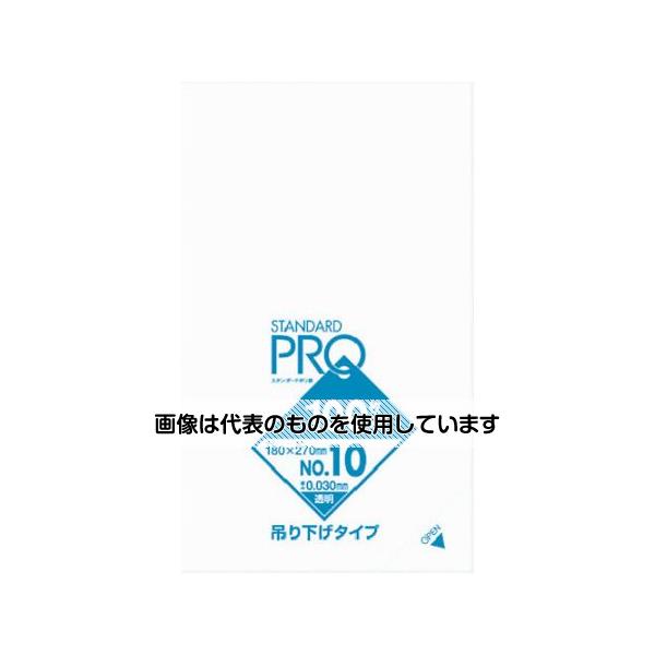 日本サニパック L10Hスタンダードポリ袋吊り下げタイプ(0.03)10号 1袋(100枚入) L10H-CL 入数：1袋(100..