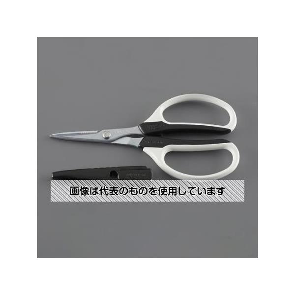 アズワン(AS ONE) 160mm はさみ・万能(キャップ付・黒) EA540CW-17 入数：1丁