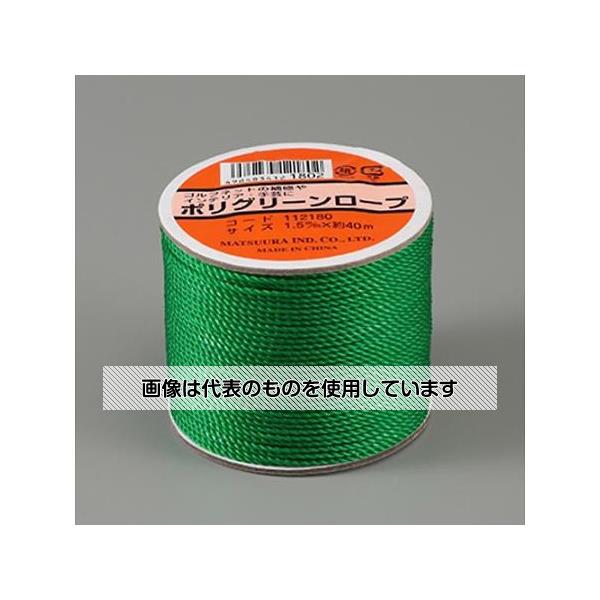 アズワン(AS ONE) 1.5mmx40m ポリエチレンロープ(三つ打ち/緑 EA628MT-31 入数：1個