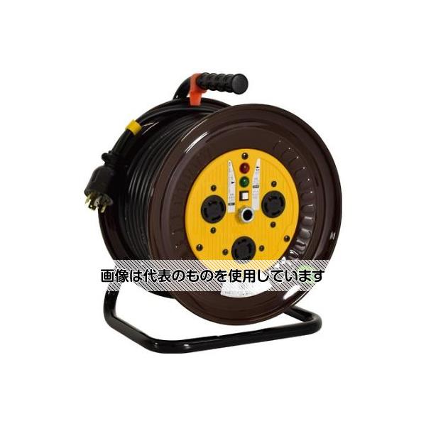 アズワン(AS ONE) AC200V/20A/30m コードリール(三相・ロック式・アース付) EA815DY-61 入数：1台