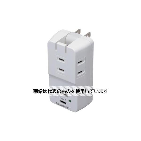 アズワン(AS ONE) AC100V/14A 3口タップ(USB A・Cポート各1個付) EA940CD-271 入数：1個