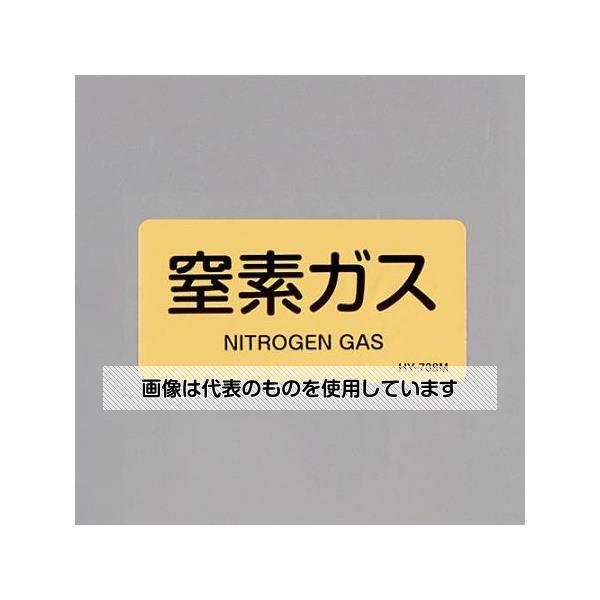 アズワン(AS ONE) 40x 80mm JIS配管識別ステッカー(窒素ガス/10枚) EA983MJ-25 入...
