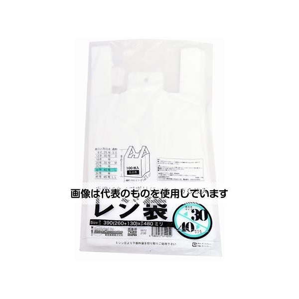 紺屋商事 レジ袋乳白 東30西40号 260 390 480 100枚/冊 00722130 入数：1パック 100枚入 