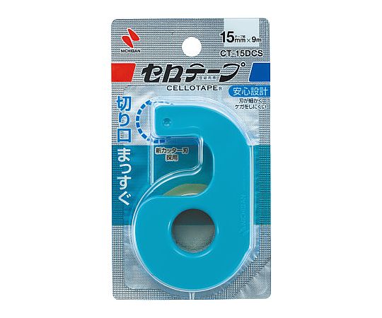 ニチバン セロテープ小巻カッター付まっすぐ切れる Sブルー CT-15DCS 入数:1個 [3]