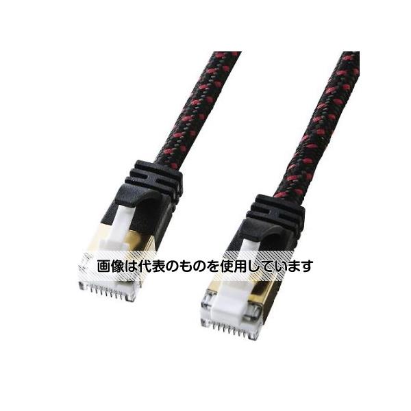アズワン(AS ONE) 10 m LANケーブル(CAT7/スリムメッシュケーブル) EA764BA-200R 入数：1個