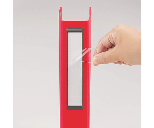 ライオン事務器 A4 片開きパイプ式ファイル(300枚/レッド) EA762CL-91 入数:1冊 [2]
